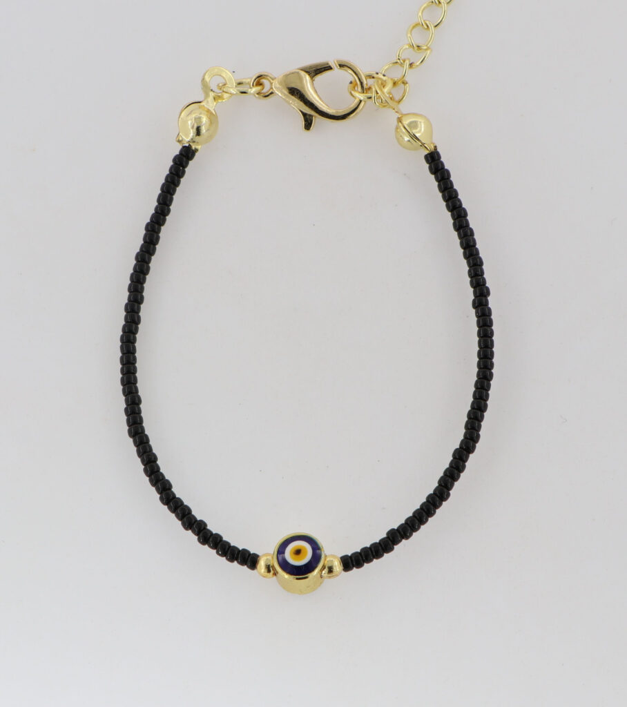 Βραχιόλι παιδικό με μαύρες πέτρες