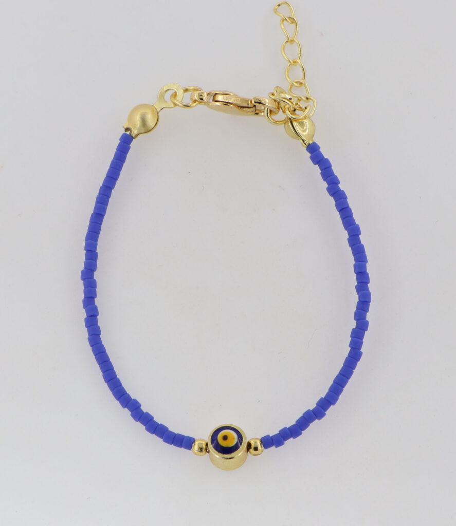 Βραχιόλι παιδικό με μπλε ηλεκτρικ πέτρες