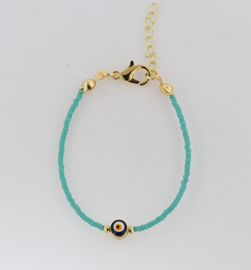 Βραχιόλι παιδικό με τυρκουάζ πέτρες