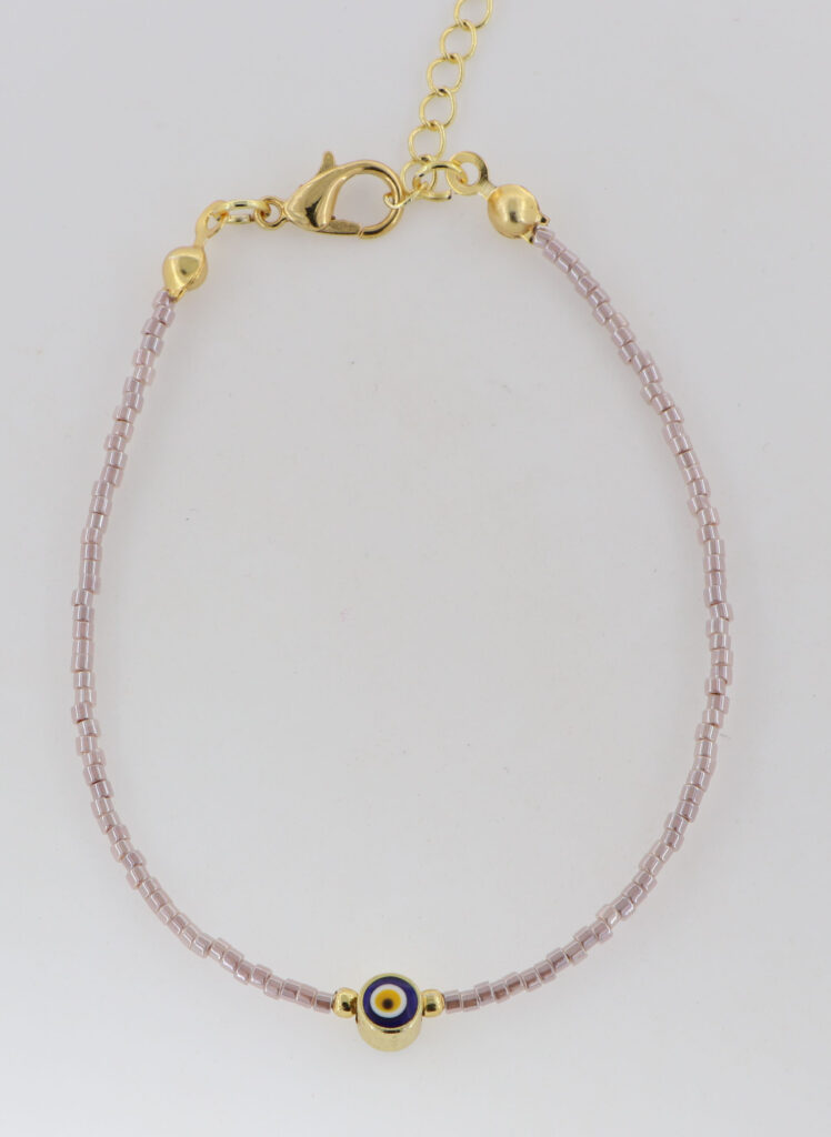 Βραχιόλι γυναικείο με σομών περλέ πέτρες