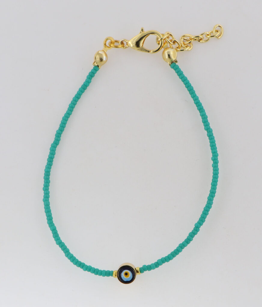 Βραχιόλι γυναικείο με γαλαζοπράσινες πέτρες