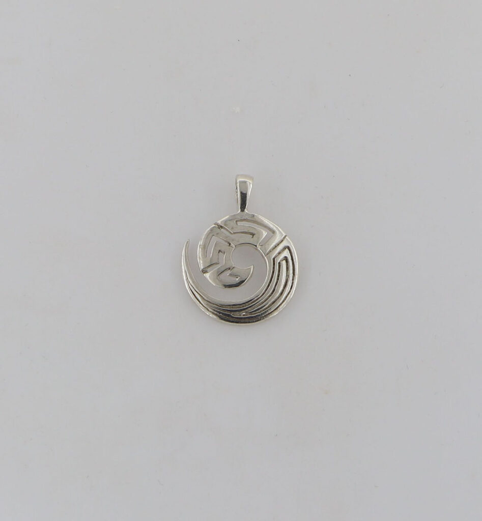 Μενταγιόν αντικέ Μαίανδρος από ασήμι 925.