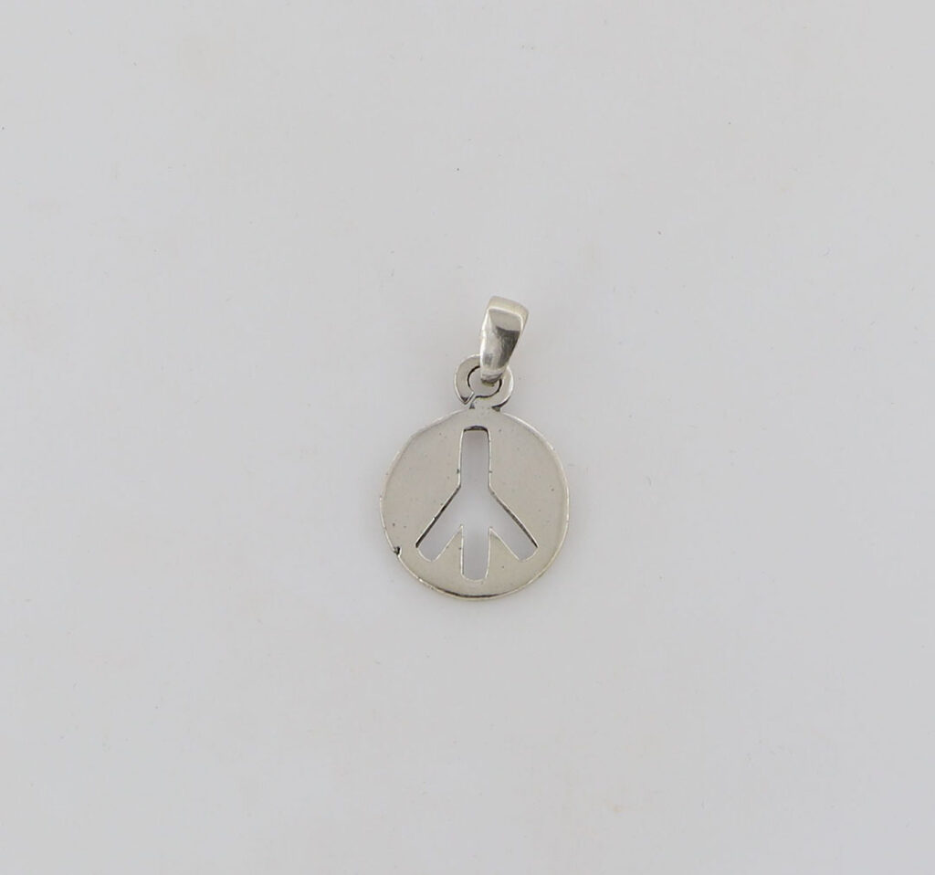 Μενταγιόν σήμα της ειρήνης από ασήμι 925.
