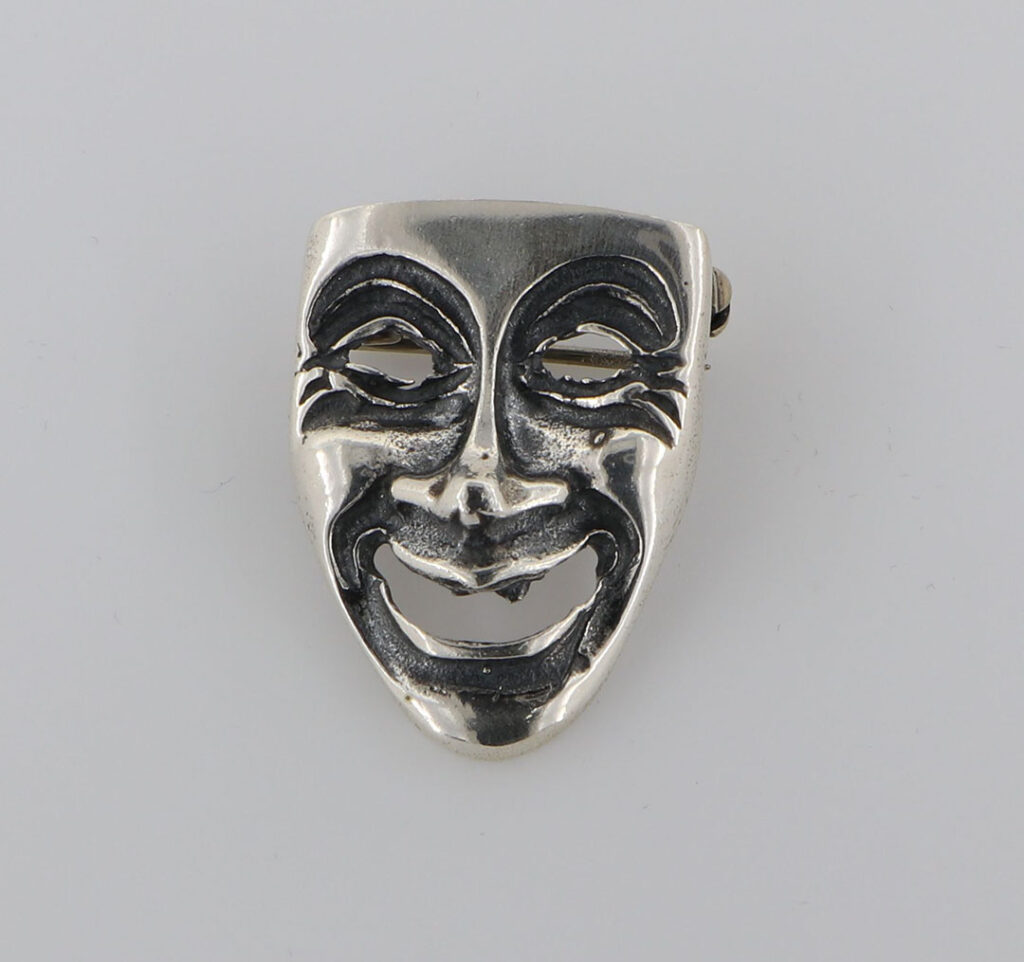 Καρφίτσα Ασημένια με βενετσιάνικη μάσκα