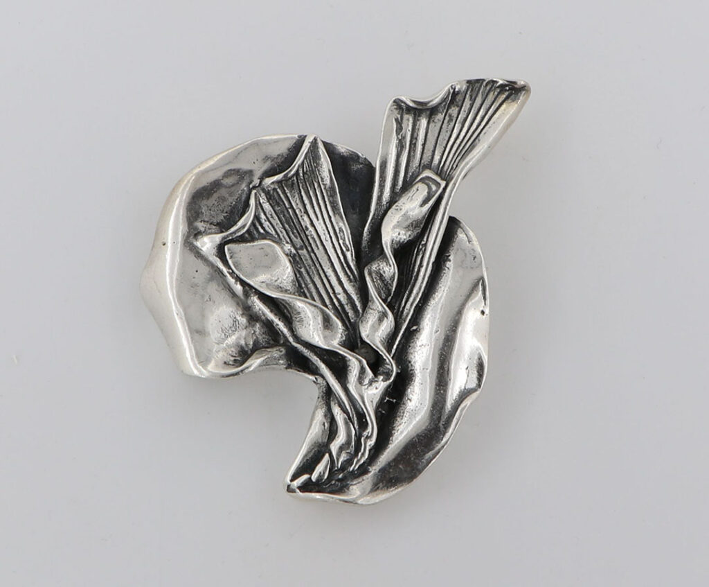 Καρφίτσα Ασημένια με φύλλο