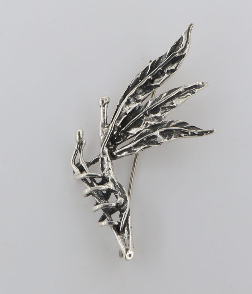 Καρφίτσα Ασημένια με κλαδιά