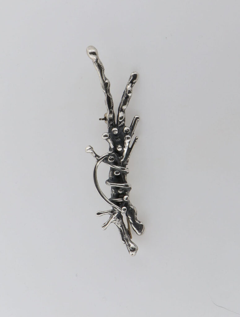 Καρφίτσα Ασημένια με κλαδάκι