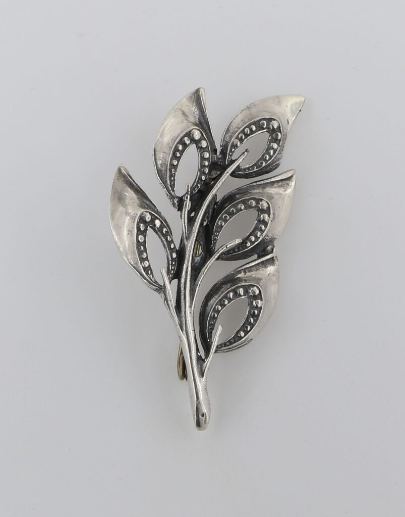 Καρφίτσα Ασημένια με φύλλο