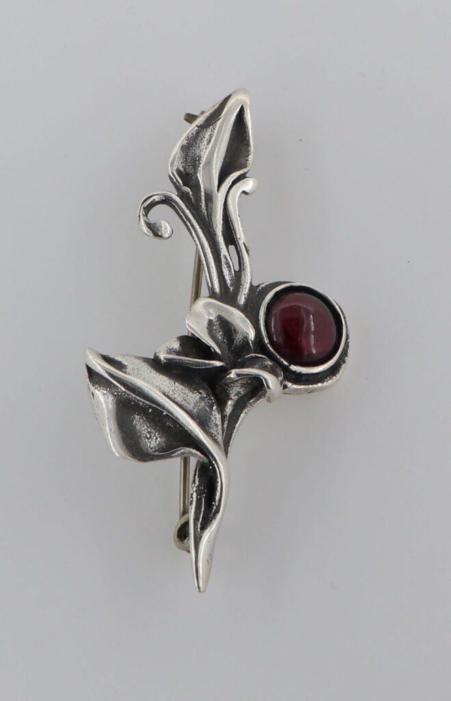 Καρφίτσα Ασημένια κλαδιά με γρανάδα