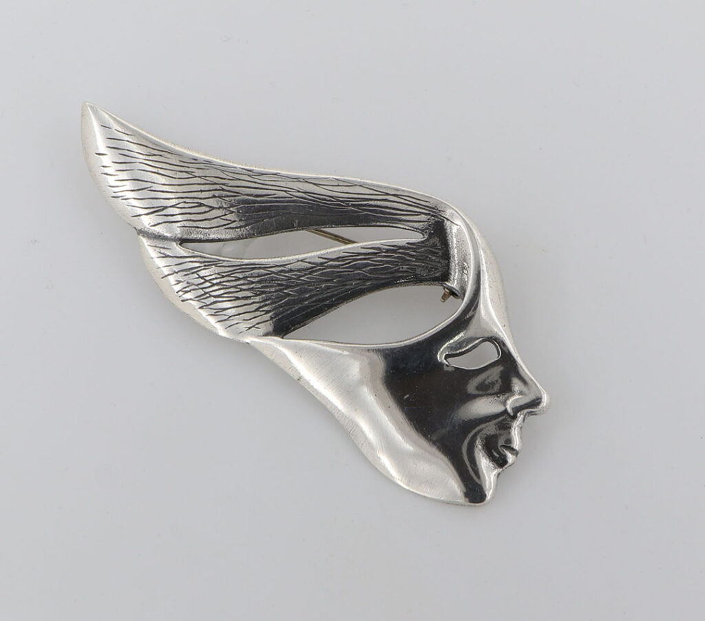 Καρφίτσα Ασημένια με πρόσωπο