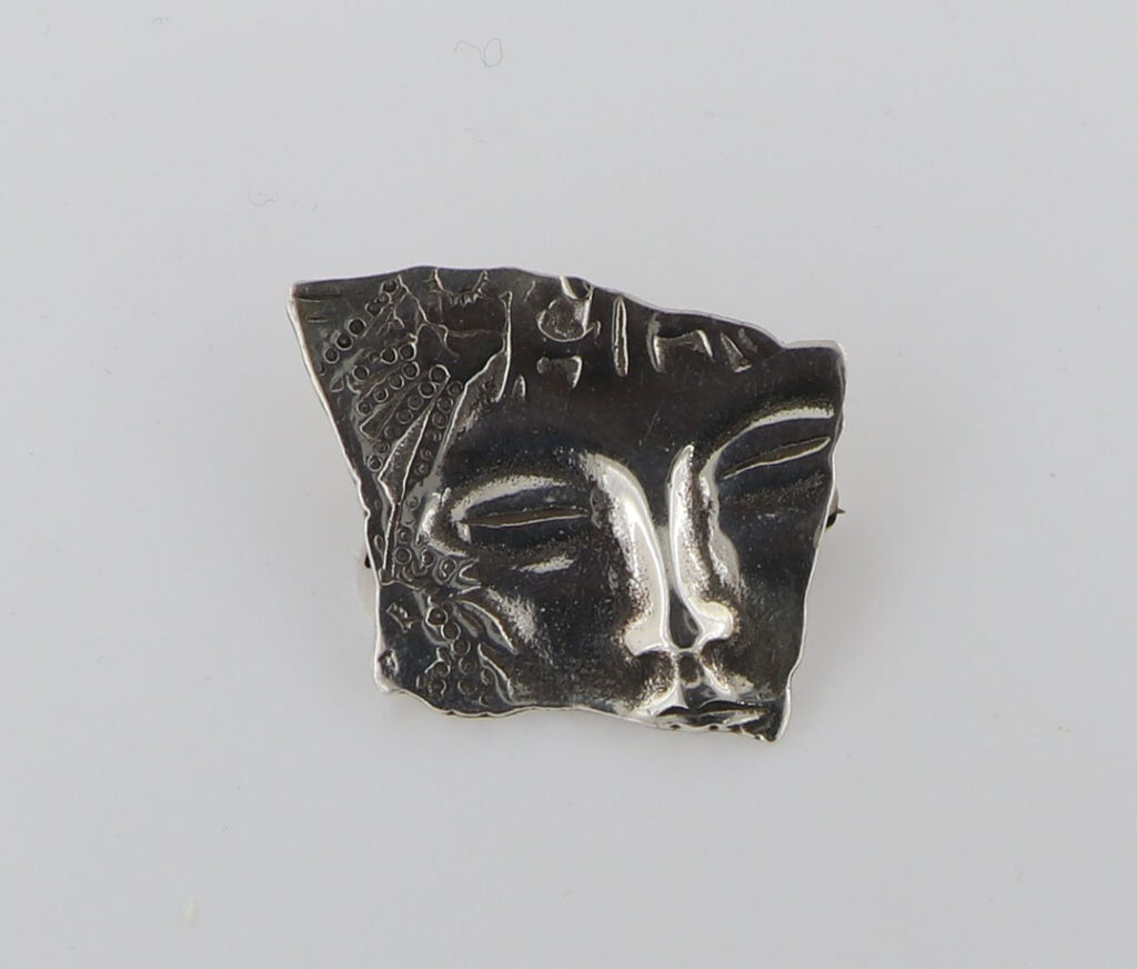 Καρφίτσα Ασημένια με πρόσωπο